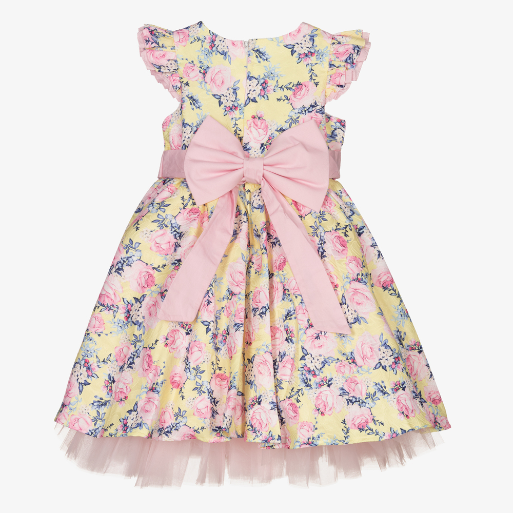 Beau KiD-Желто-розовое платье с цветами | Childrensalon Outlet