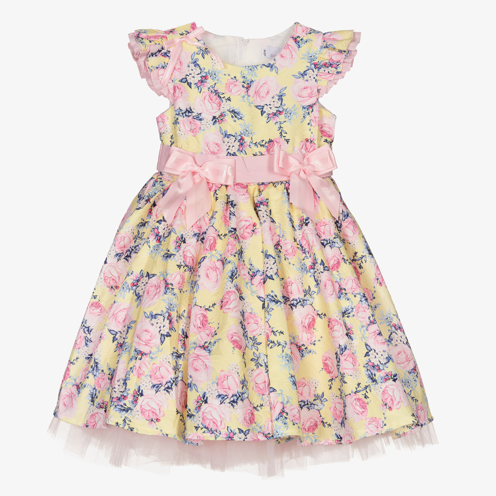 Beau KiD - Желто-розовое платье с цветами | Childrensalon