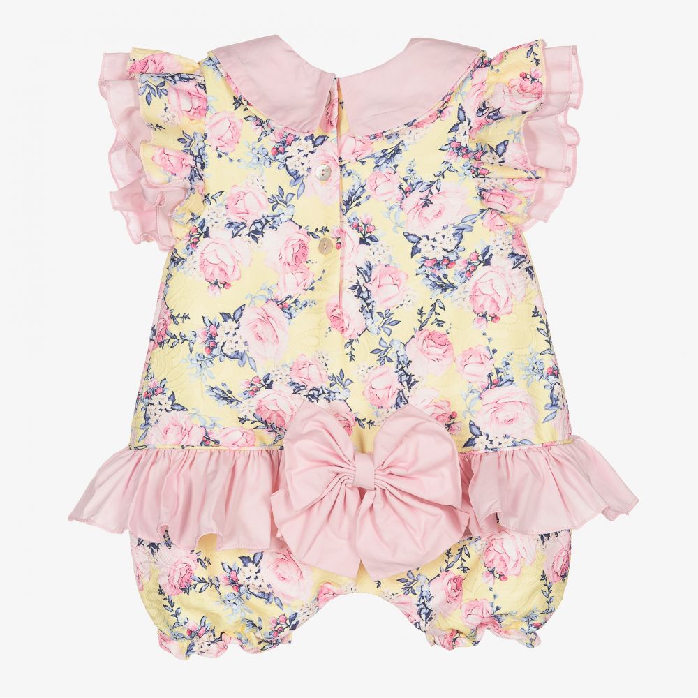 Beau KiD-Желто-розовый песочник в цветочек | Childrensalon Outlet