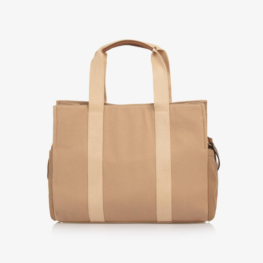 Chloé-Beige Canvas Changing Bag with Pouch & Mat (41cm) | Childrensalon Outlet