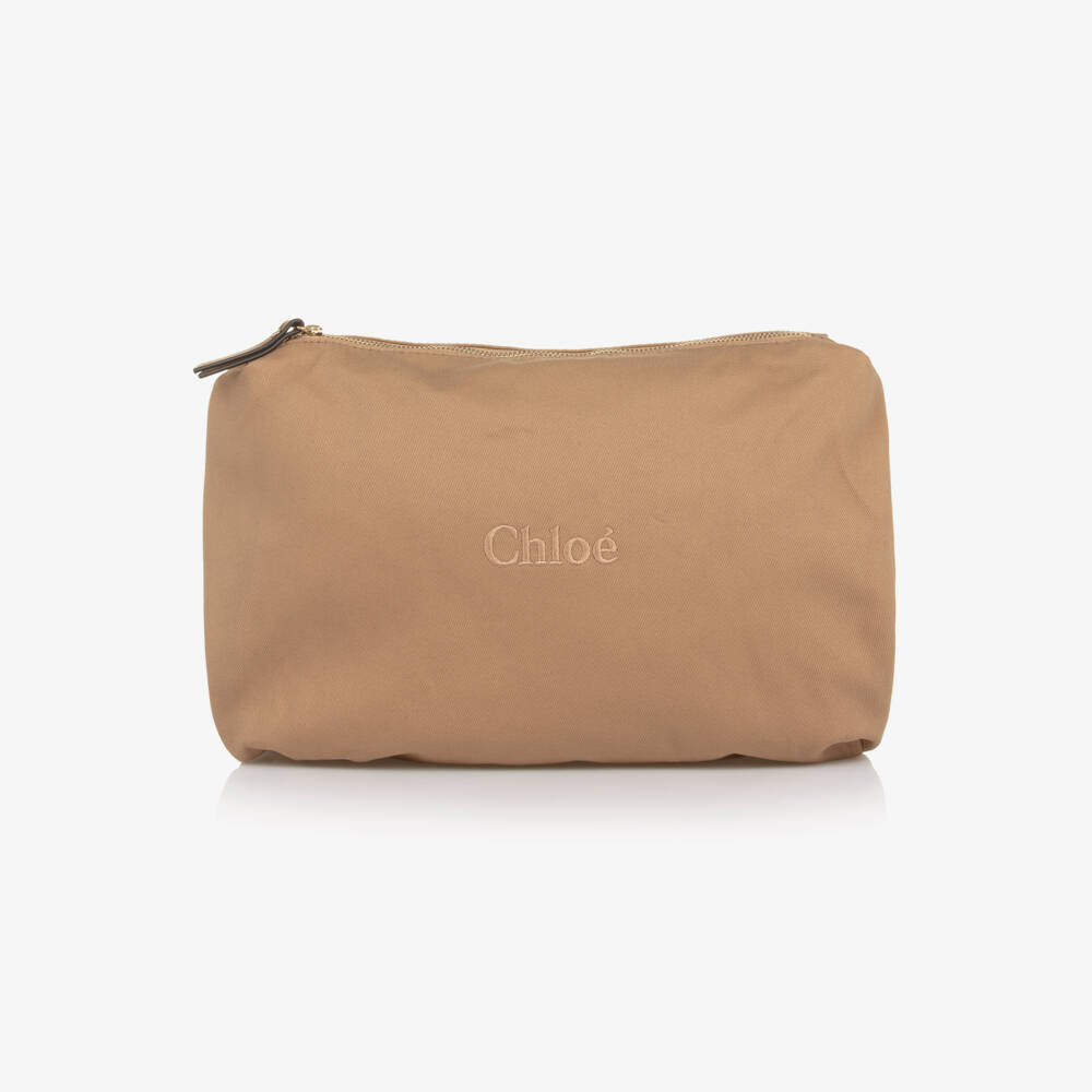 Chloé-Beige Canvas Changing Bag with Pouch & Mat (41cm) | Childrensalon Outlet