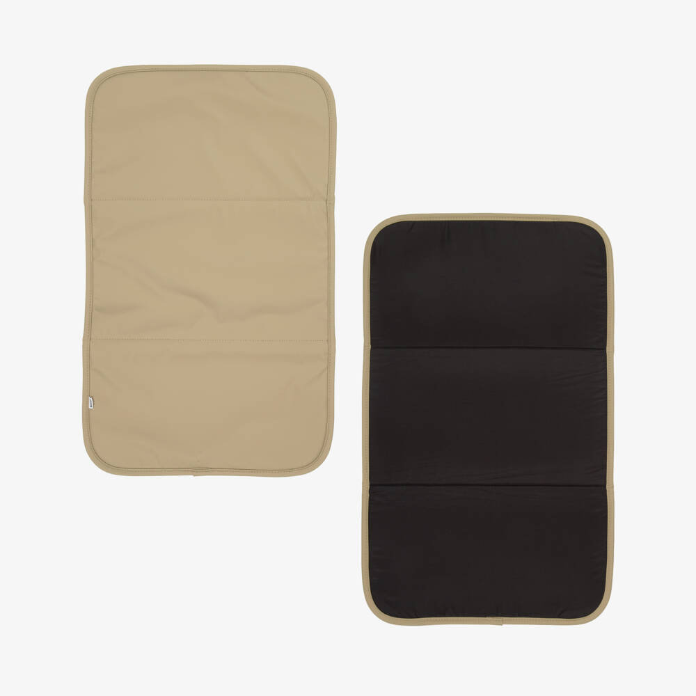 BOSS-Beige Changing Bag With Bold Black Logo (32cm) | Childrensalon Outlet