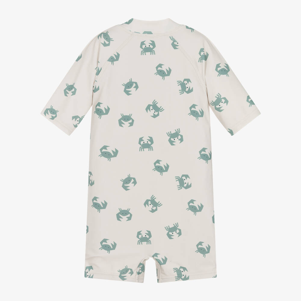 Liewood-Beige Crab Sun Suit (UPF40+) | Childrensalon Outlet