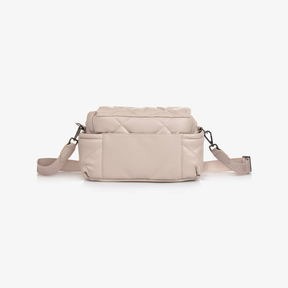 TIBA + MARL-Beige Faux Leather Quilted Changing Bag (34cm) | Childrensalon Outlet