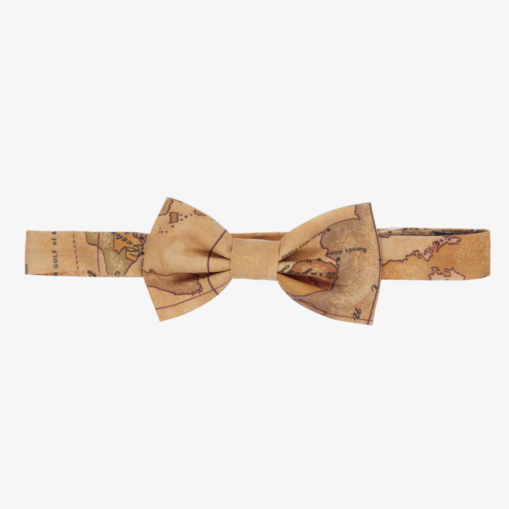 Alviero Martini-Галстук-бабочка с картой бежевый для мальчиков | Childrensalon Outlet