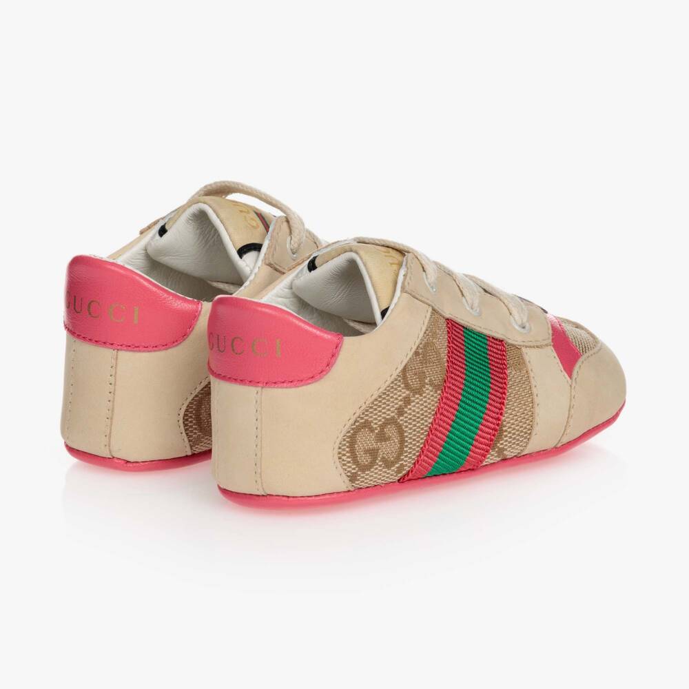 Gucci-Beige GG Pre-Walker Shoes | Childrensalon Outlet
