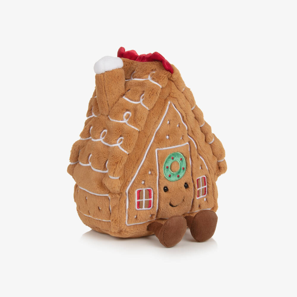 Jellycat-Beige Gingerbread House Soft Toy (20cm) | Childrensalon Outlet