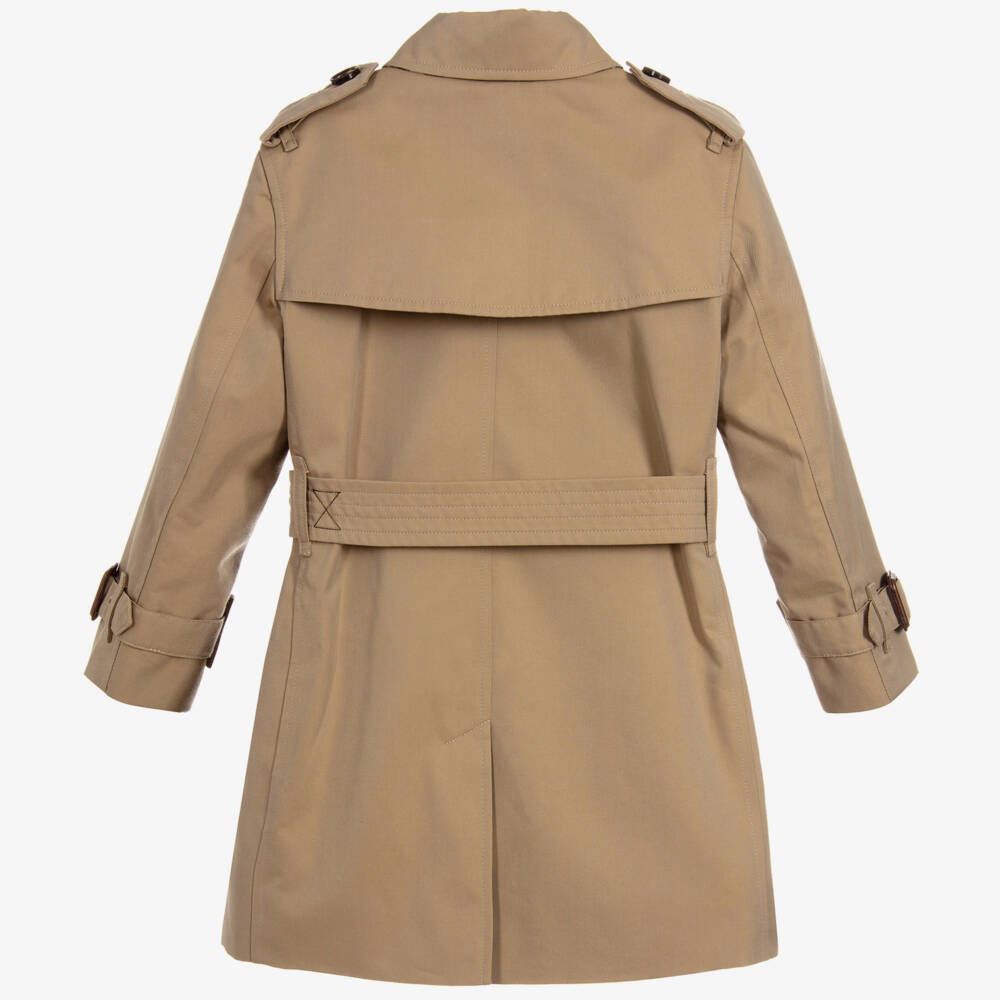 Burberry-Beige Heritage Trench Coat | Childrensalon Outlet