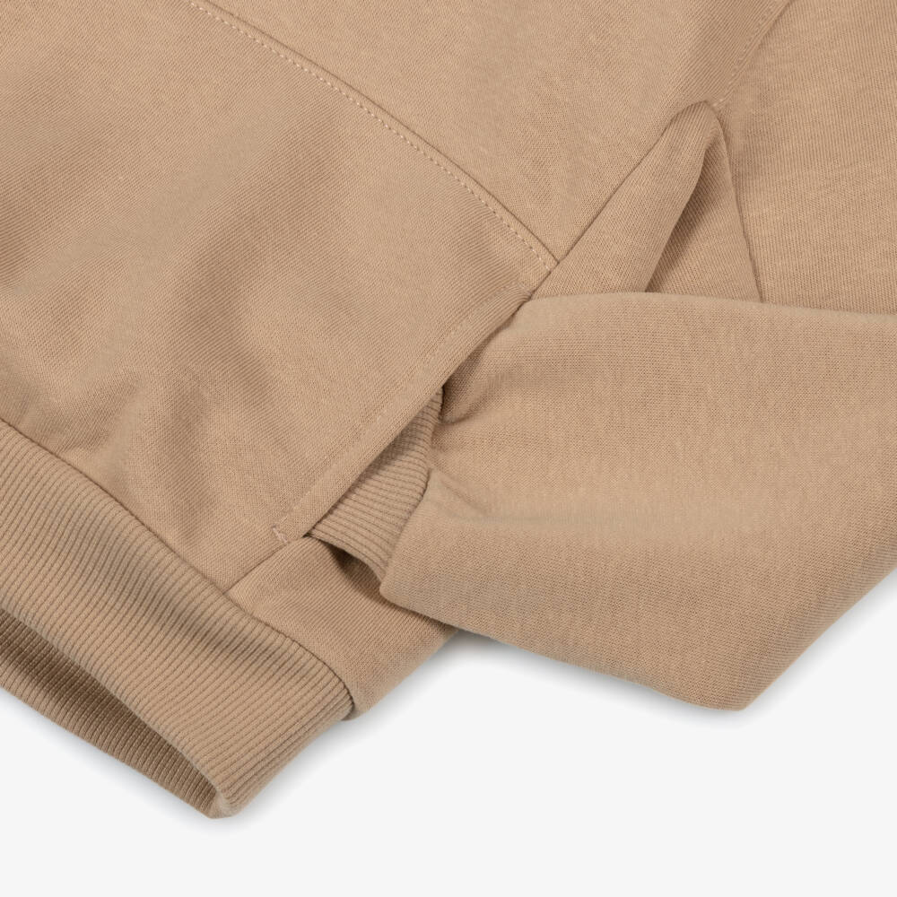 Nike-Beige Hooded Swoosh Logo Tracksuit | Childrensalon Outlet