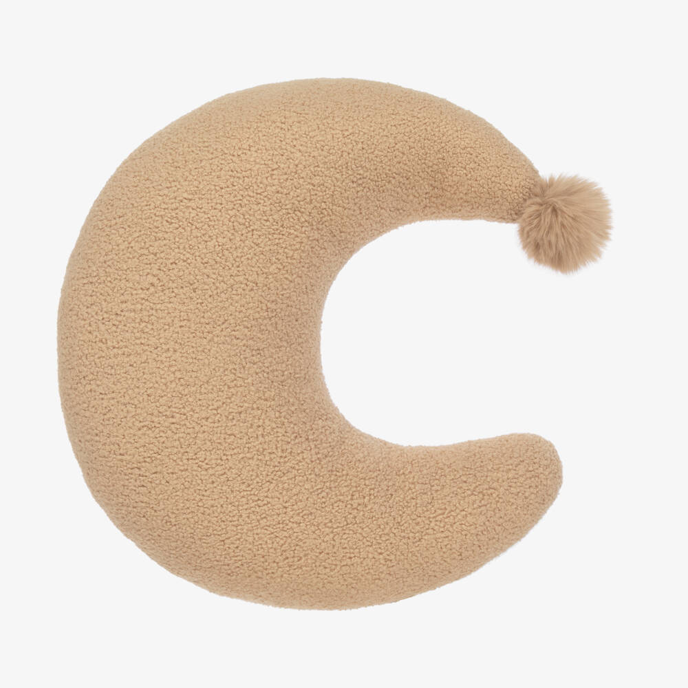 Jamiks-Beige Moon Bouclé Nursing Pillow (52cm) | Childrensalon Outlet