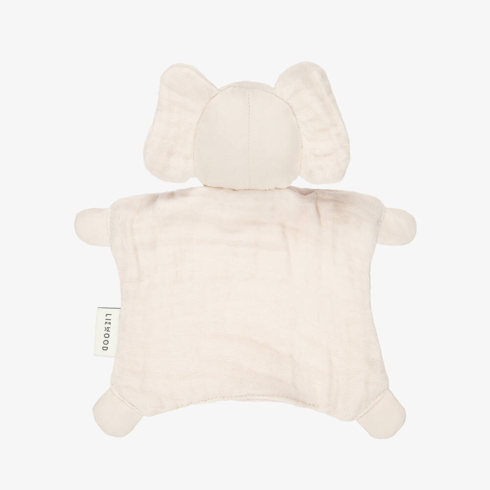 Liewood-Beige Organic Cotton Elephant Comforter (21cm) | Childrensalon Outlet