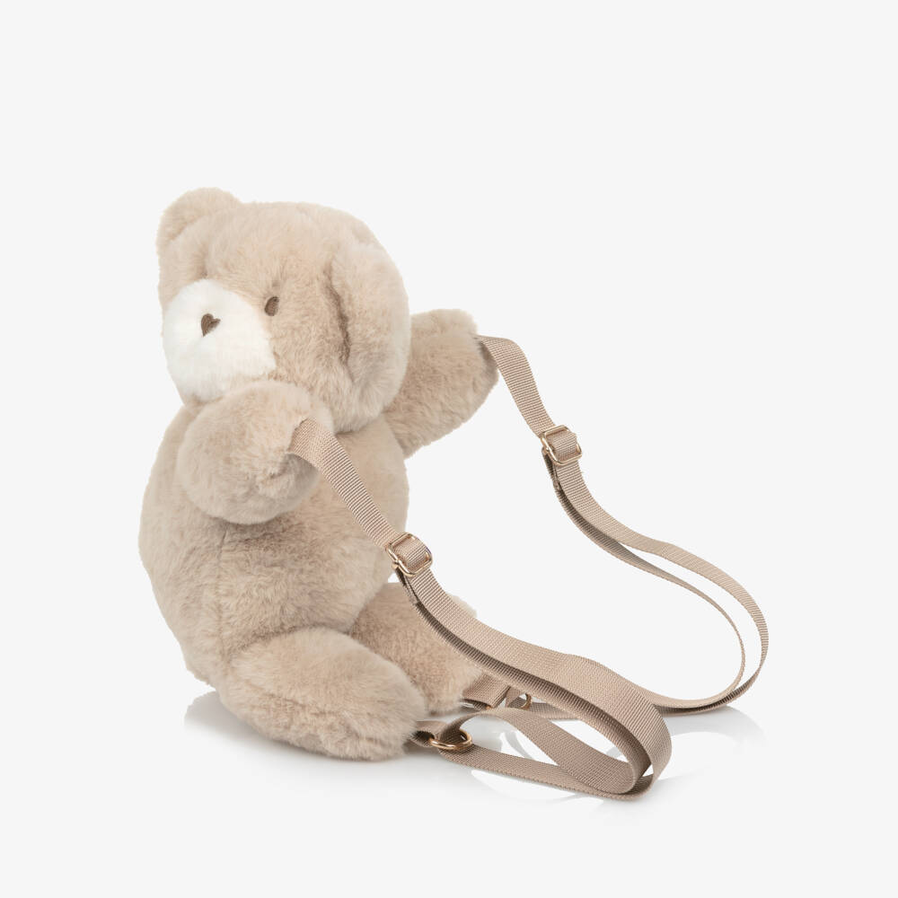 Mayoral-Beige Plush Teddy Bear Backpack (32cm) | Childrensalon Outlet