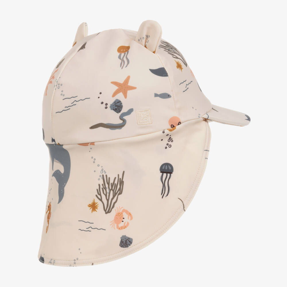 Liewood-Beige Sun Protective Swim Hat (UPF40+) | Childrensalon Outlet
