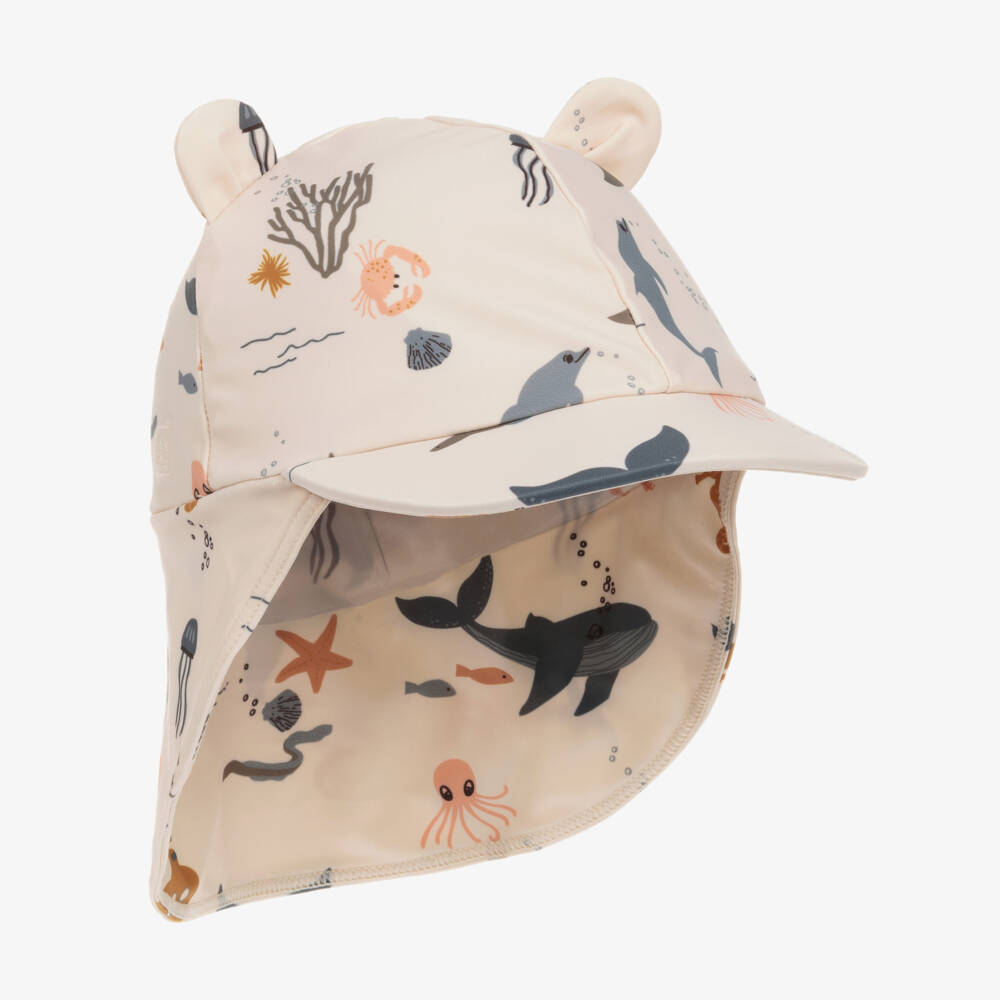 Liewood-Beige Sun Protective Swim Hat (UPF40+) | Childrensalon Outlet