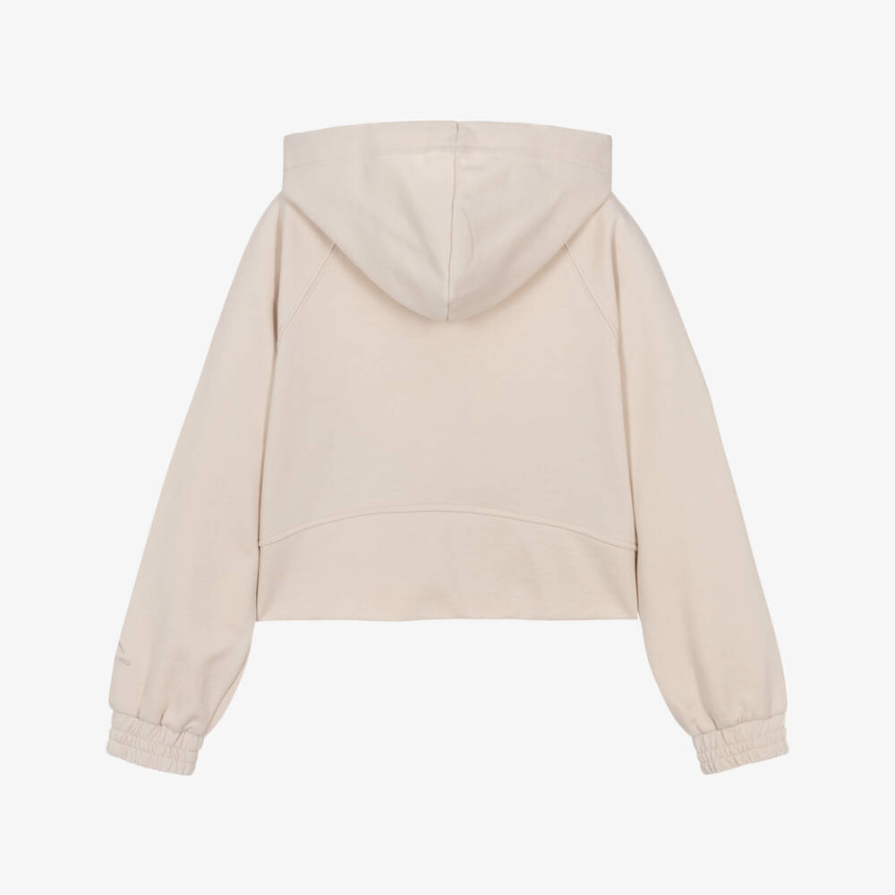 Mayoral-Beige Zip-Up Hoodie for Girls | Childrensalon Outlet