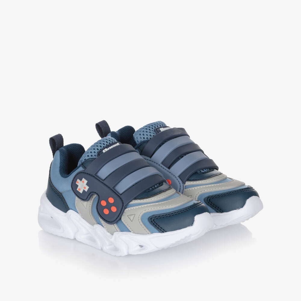 Beppi-Blue Gaming Light Up Trainers | Childrensalon Outlet