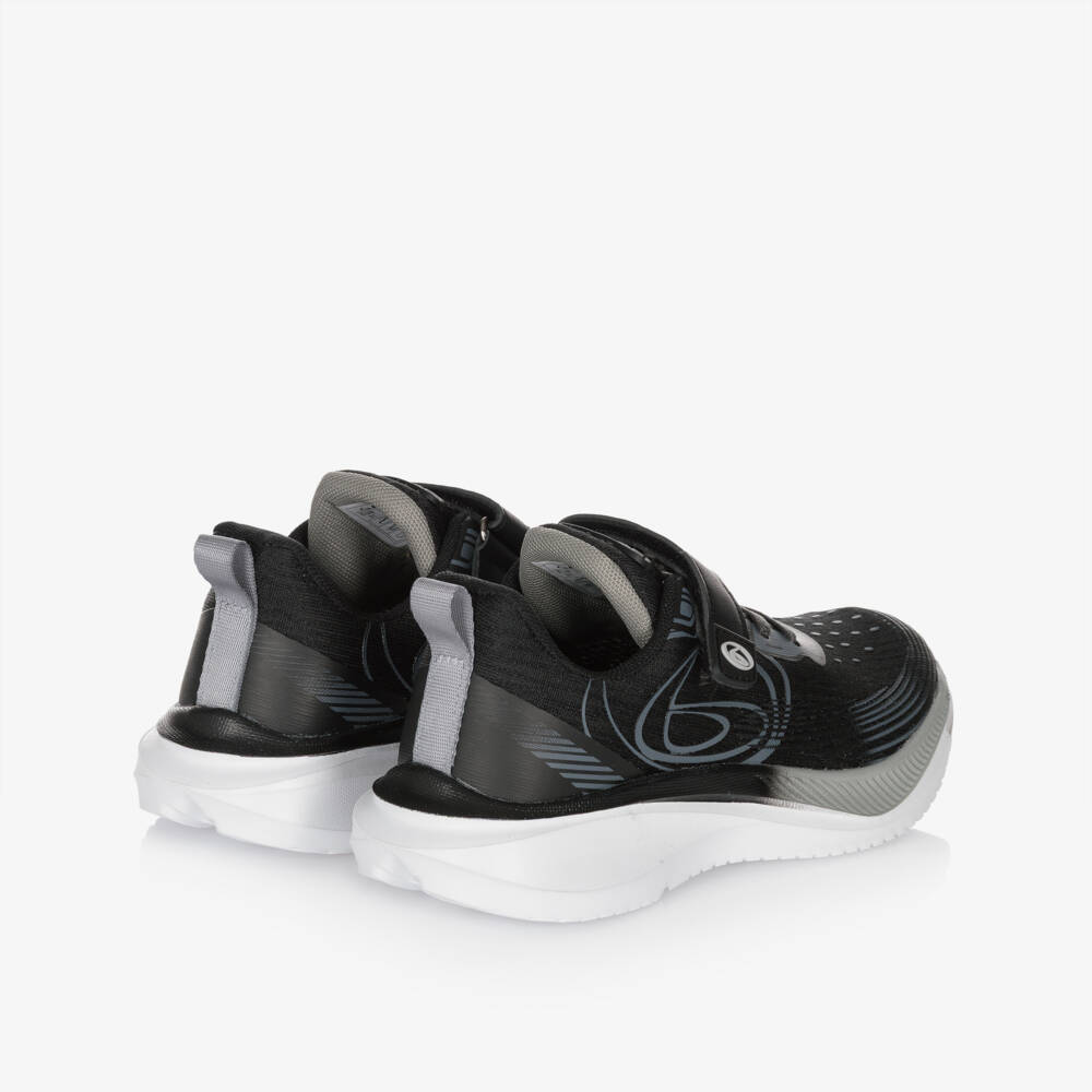 Beppi-Boys Black Velcro Trainers with Logo Print | Childrensalon Outlet