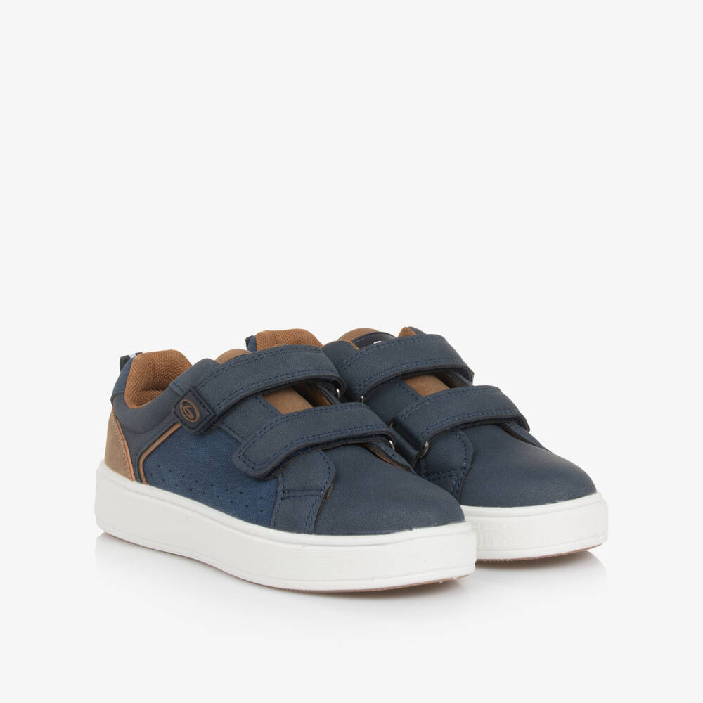 Beppi-Boys Blue Velcro Strap Sneakers | Childrensalon Outlet