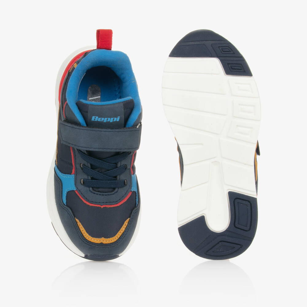 Beppi-Boys Blue Velcro Trainers | Childrensalon Outlet