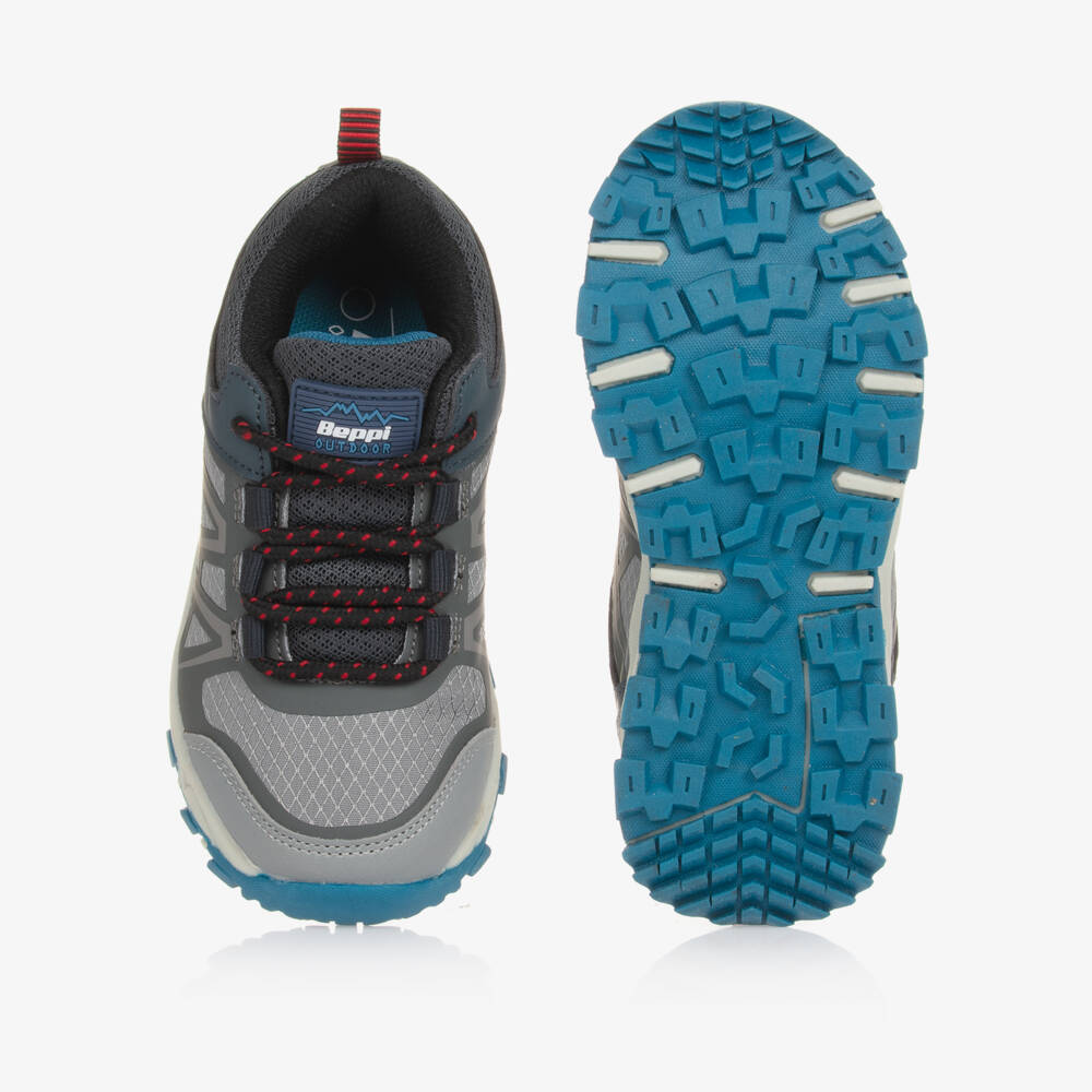 Beppi-Boys Grey Lace-Up Sneakers | Childrensalon Outlet