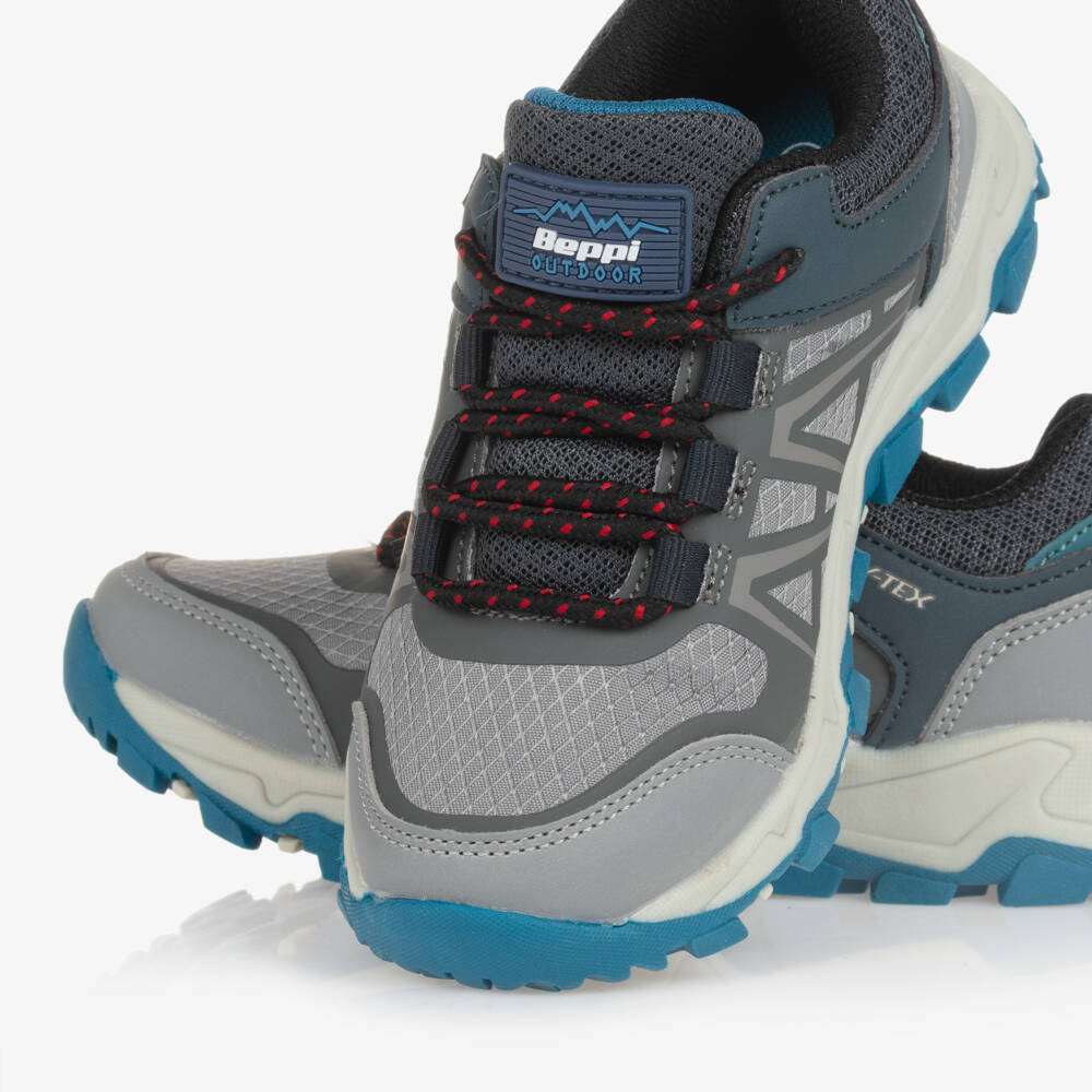 Beppi-Boys Grey Lace-Up Sneakers | Childrensalon Outlet