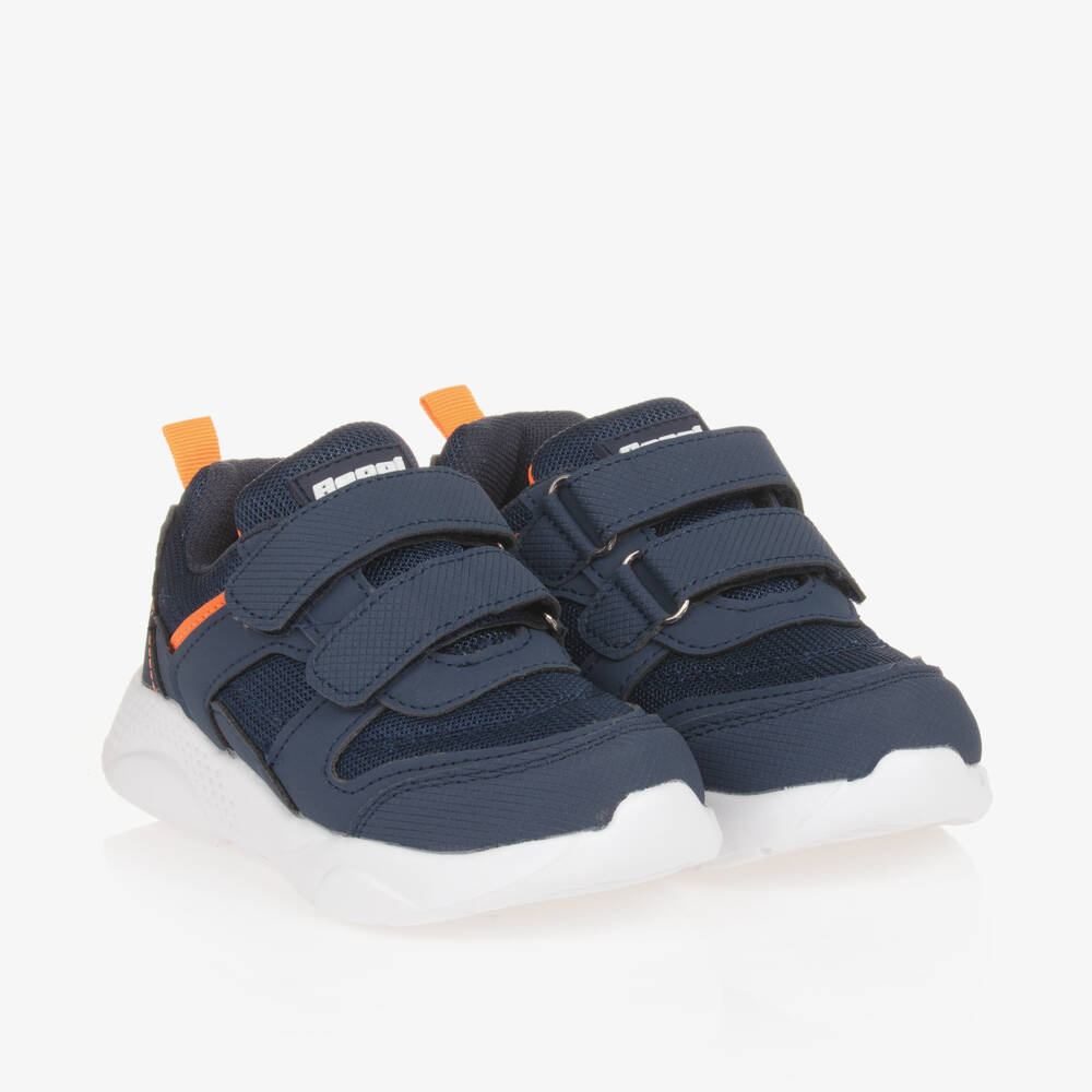 Beppi-Boys Mesh Navy Velcro Shoes | Childrensalon Outlet