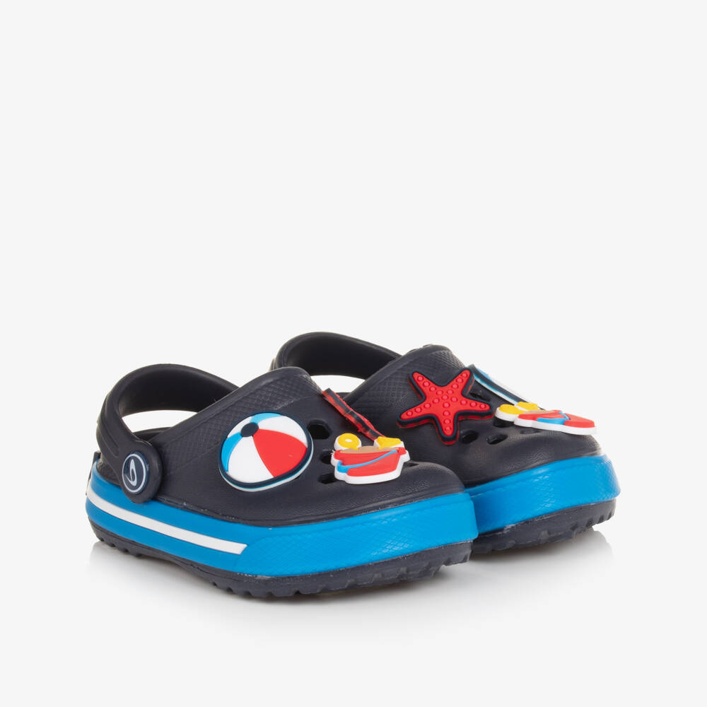 Beppi-Boys Nautical Blue Clog Slip-ons | Childrensalon Outlet