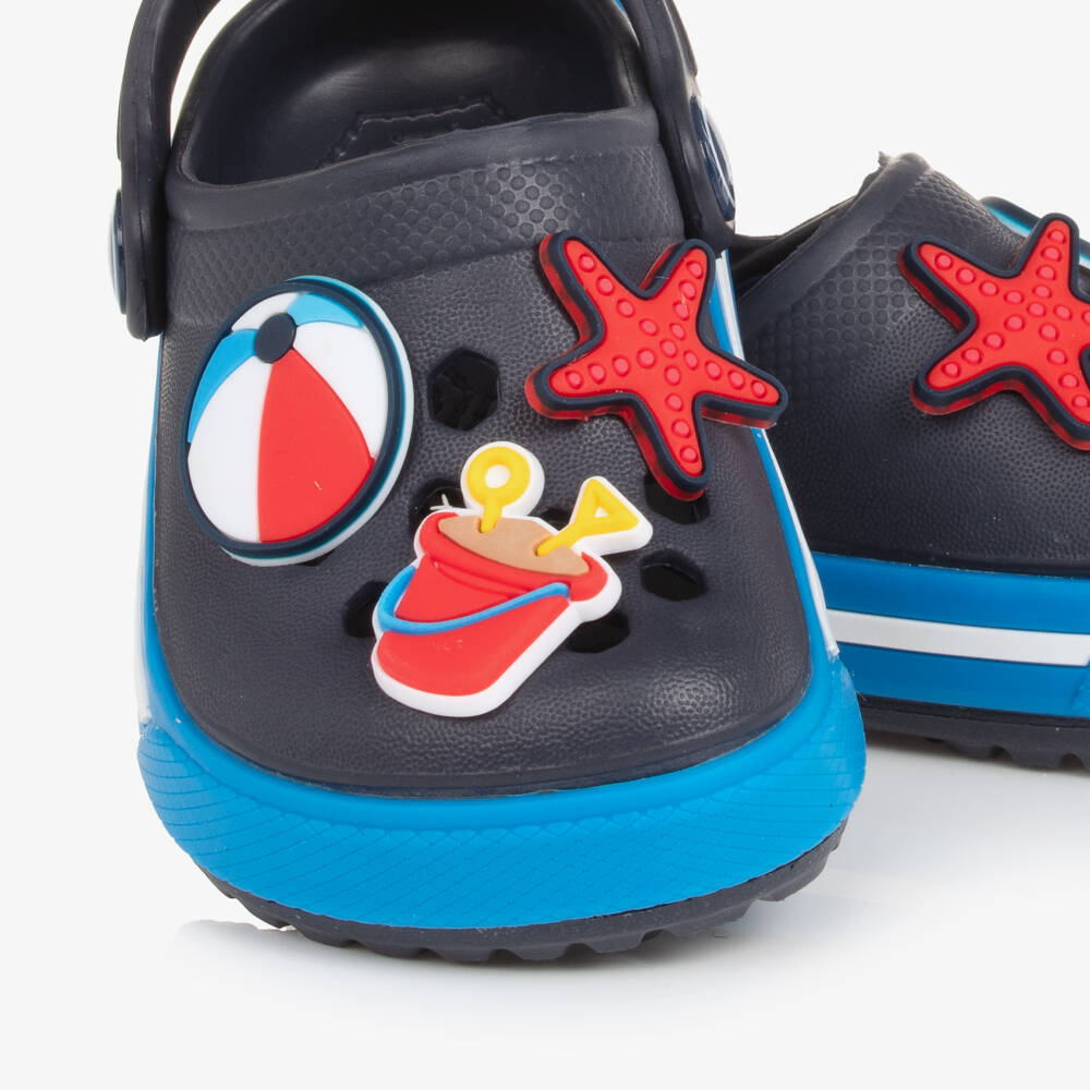 Beppi-Boys Nautical Blue Clog Slip-ons | Childrensalon Outlet