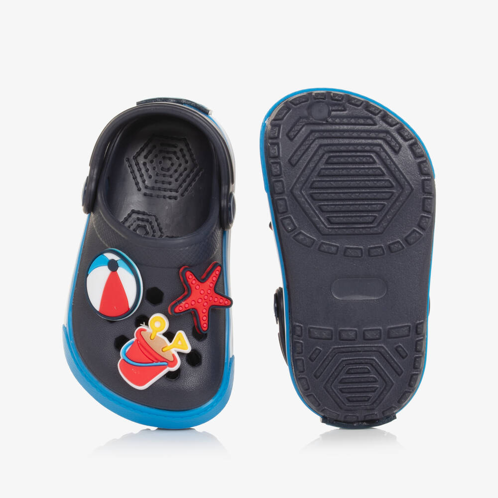 Beppi-Boys Nautical Blue Clog Slip-ons | Childrensalon Outlet