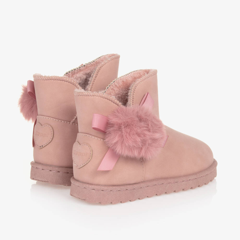 Beppi-Girls Cozy Faux Suede Fur Boots | Childrensalon Outlet