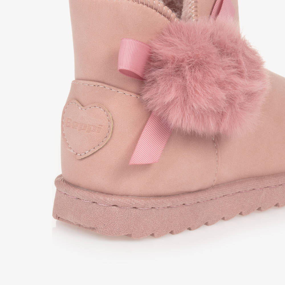 Beppi-Girls Cozy Faux Suede Fur Boots | Childrensalon Outlet