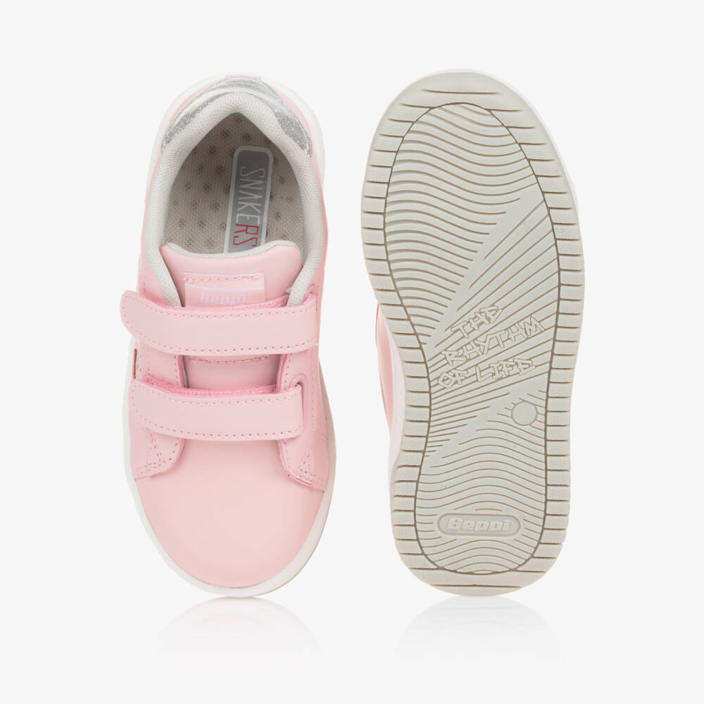 Beppi-حذاء رياضي بشريط لاصق لون زهري للبنات | Childrensalon Outlet