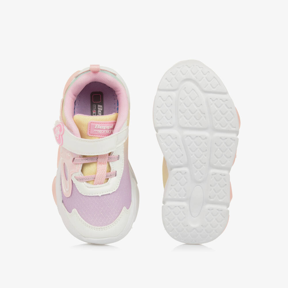 Beppi-Girls Pastel Mesh Butterfly Glow Sneakers | Childrensalon Outlet