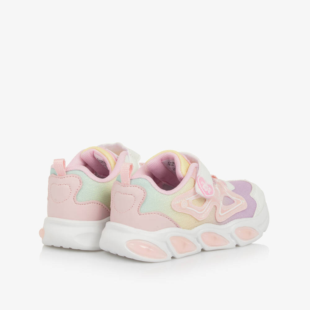 Beppi-Girls Pastel Mesh Butterfly Glow Sneakers | Childrensalon Outlet