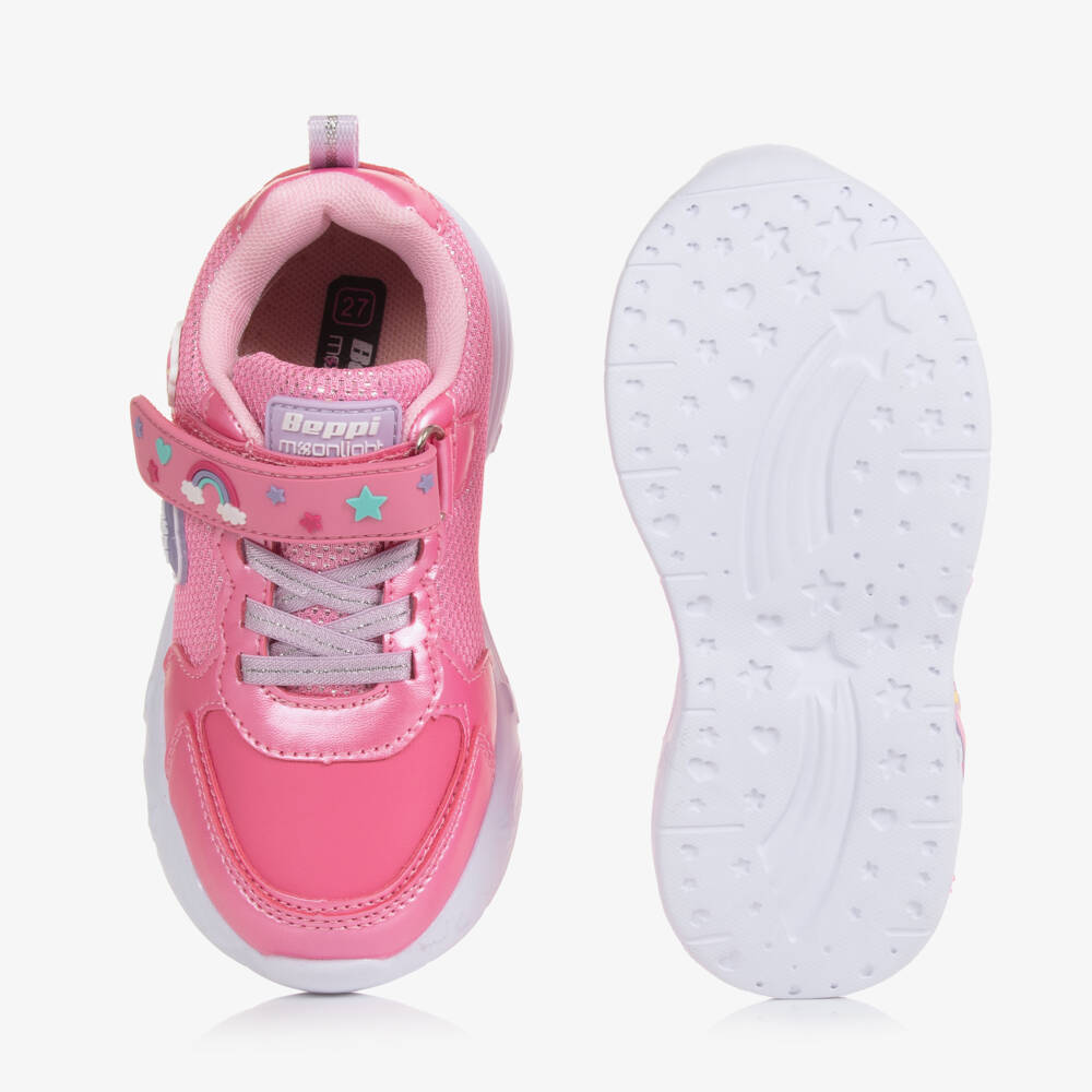 Beppi-حذاء رياضي مضيء يونيكورن لون زهري للبنات | Childrensalon Outlet