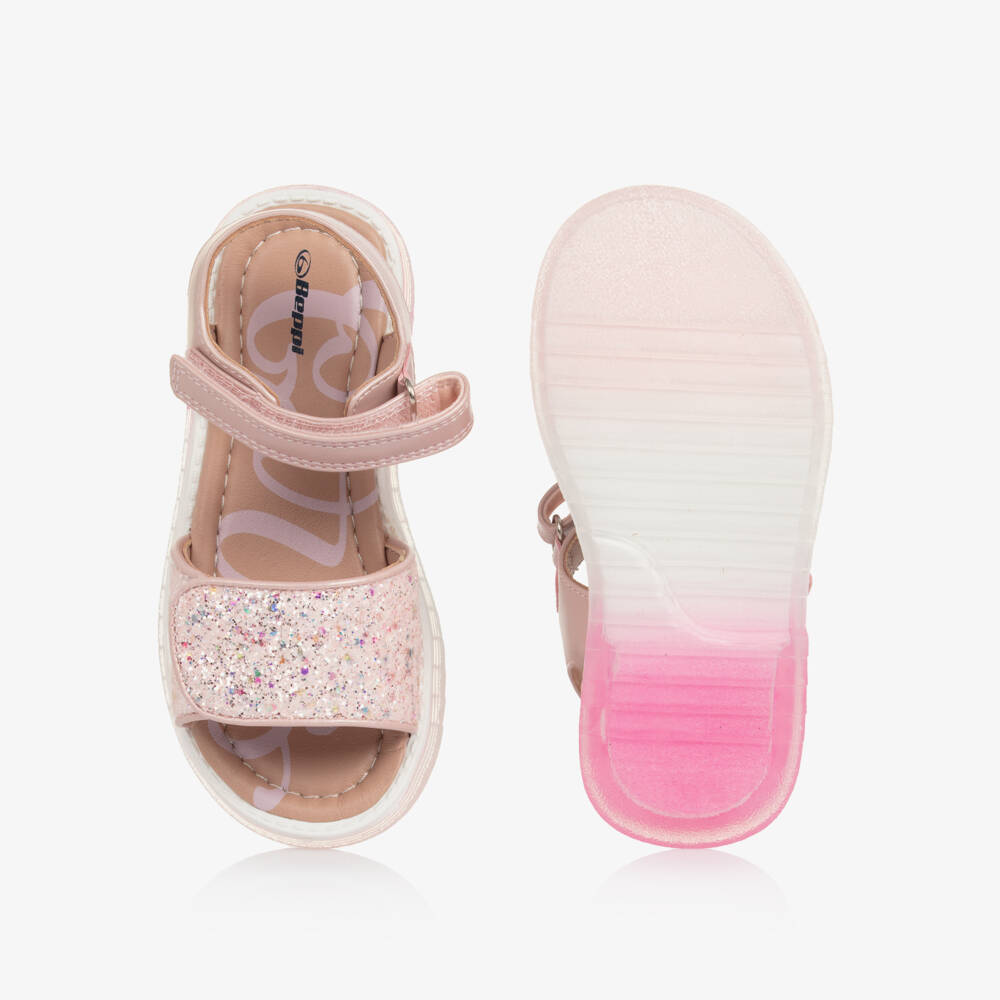 Beppi-Блестящие розовые гламурные сандалии для девочек | Childrensalon Outlet