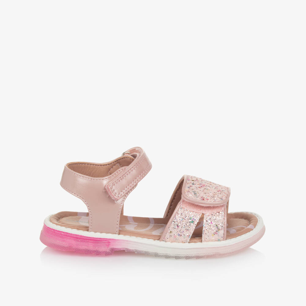 Beppi-Блестящие розовые гламурные сандалии для девочек | Childrensalon Outlet