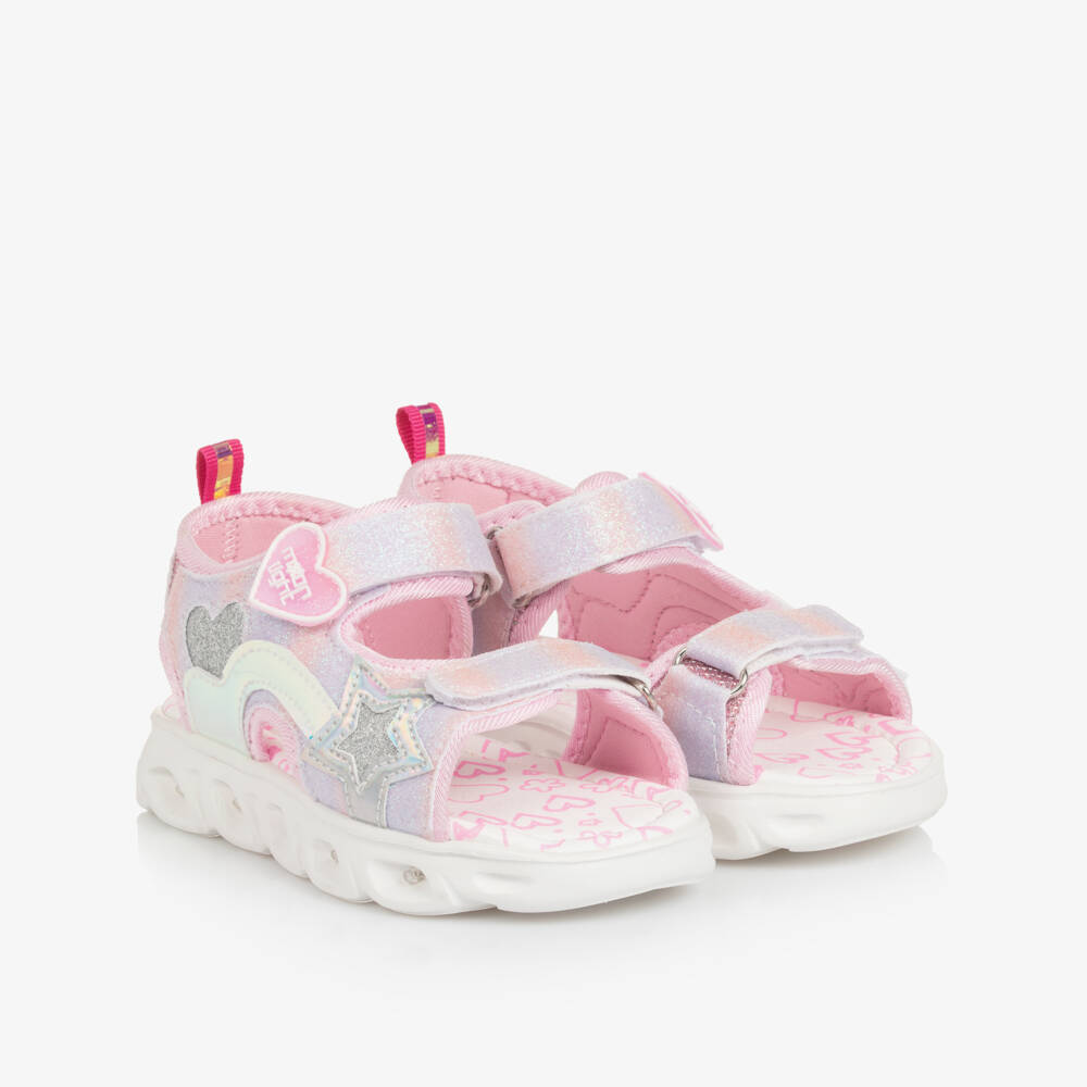 Beppi-Girls Sparkle Glow Light Sandals | Childrensalon Outlet