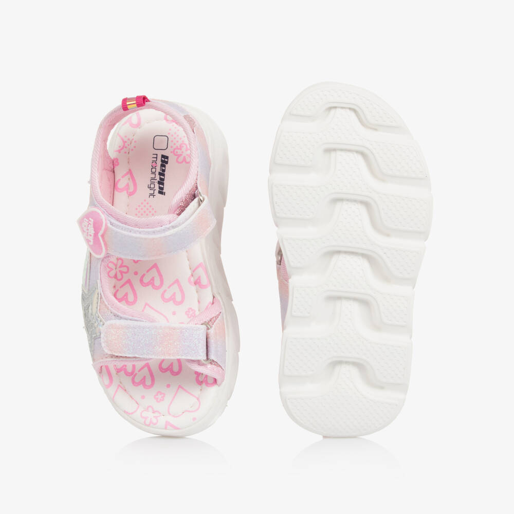 Beppi-Girls Sparkle Glow Light Sandals | Childrensalon Outlet