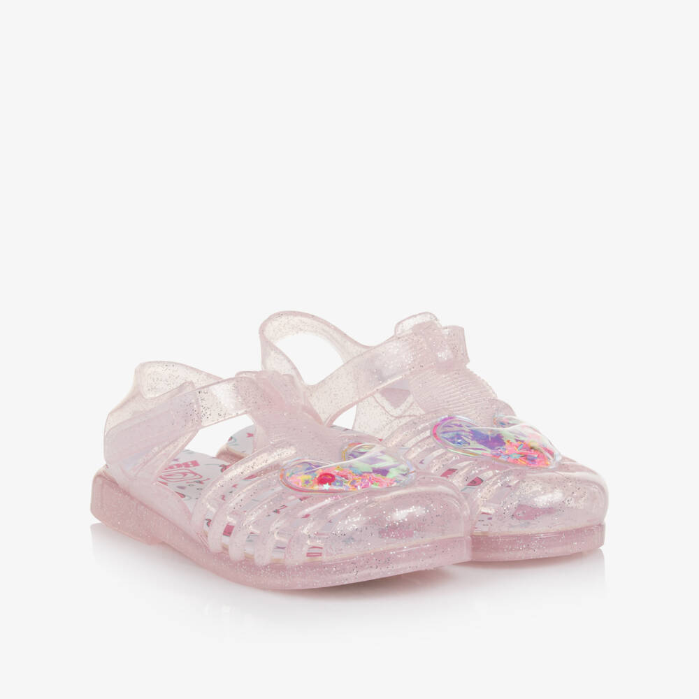 Beppi-Girls Sparkling Scented Pink Sandals | Childrensalon Outlet