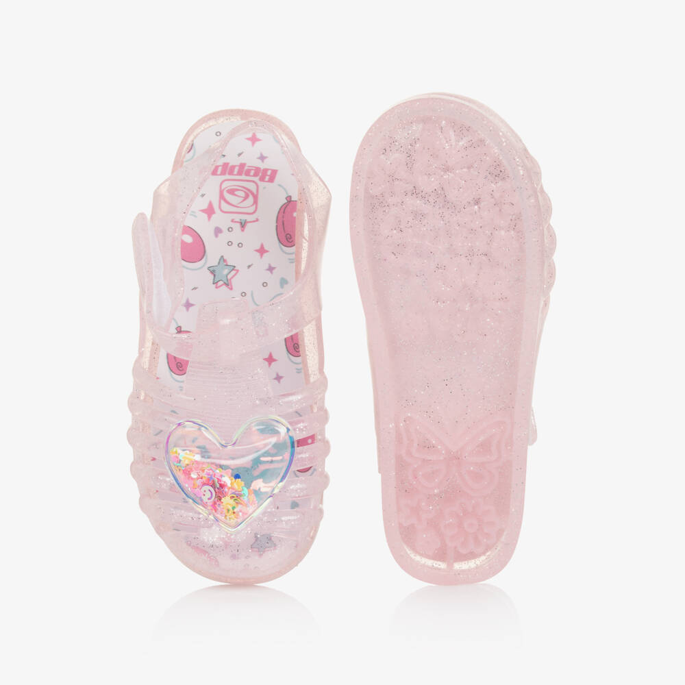 Beppi-Girls Sparkling Scented Pink Sandals | Childrensalon Outlet