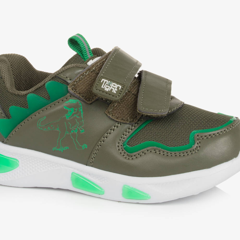 Beppi-Светящиеся кроссовки Дино зеленые для мальчиков | Childrensalon Outlet