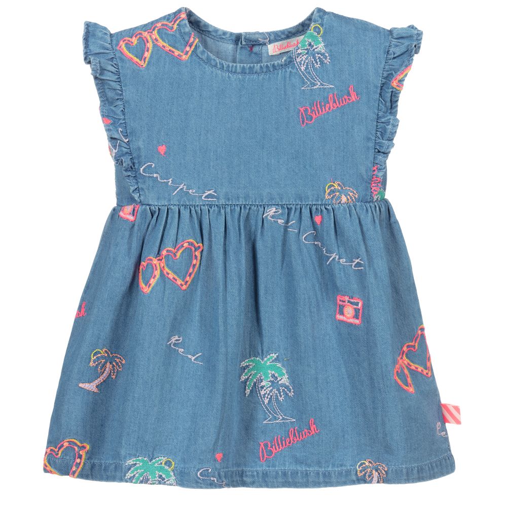 Billieblush - Blaues Chambray-Babykleid (M) | Childrensalon