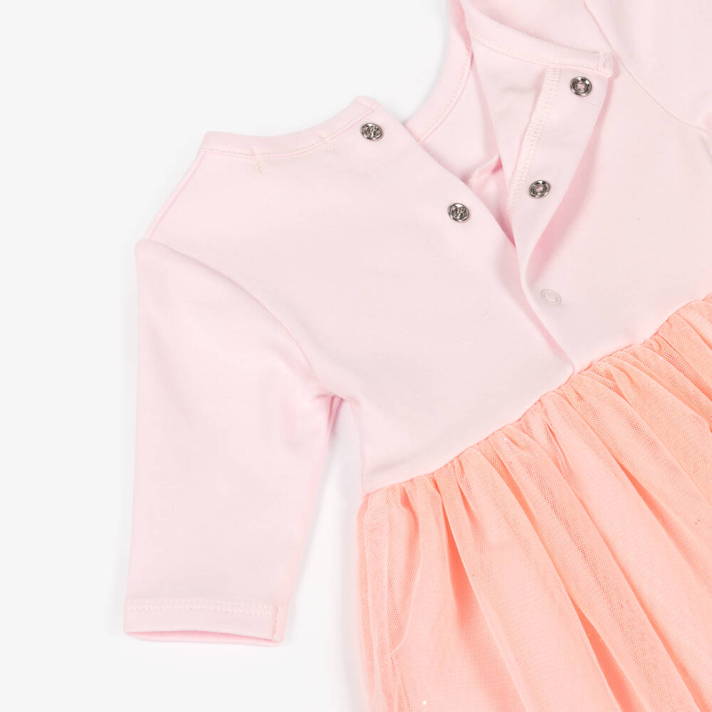 Billieblush-طقم فستان تول وردي للبنات مع قطة | Childrensalon Outlet