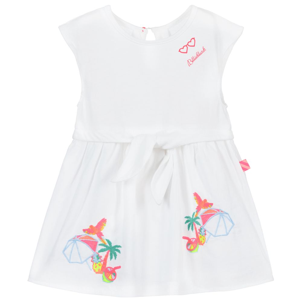 Billieblush - Weißes Baby-Baumwollkleid (M) | Childrensalon