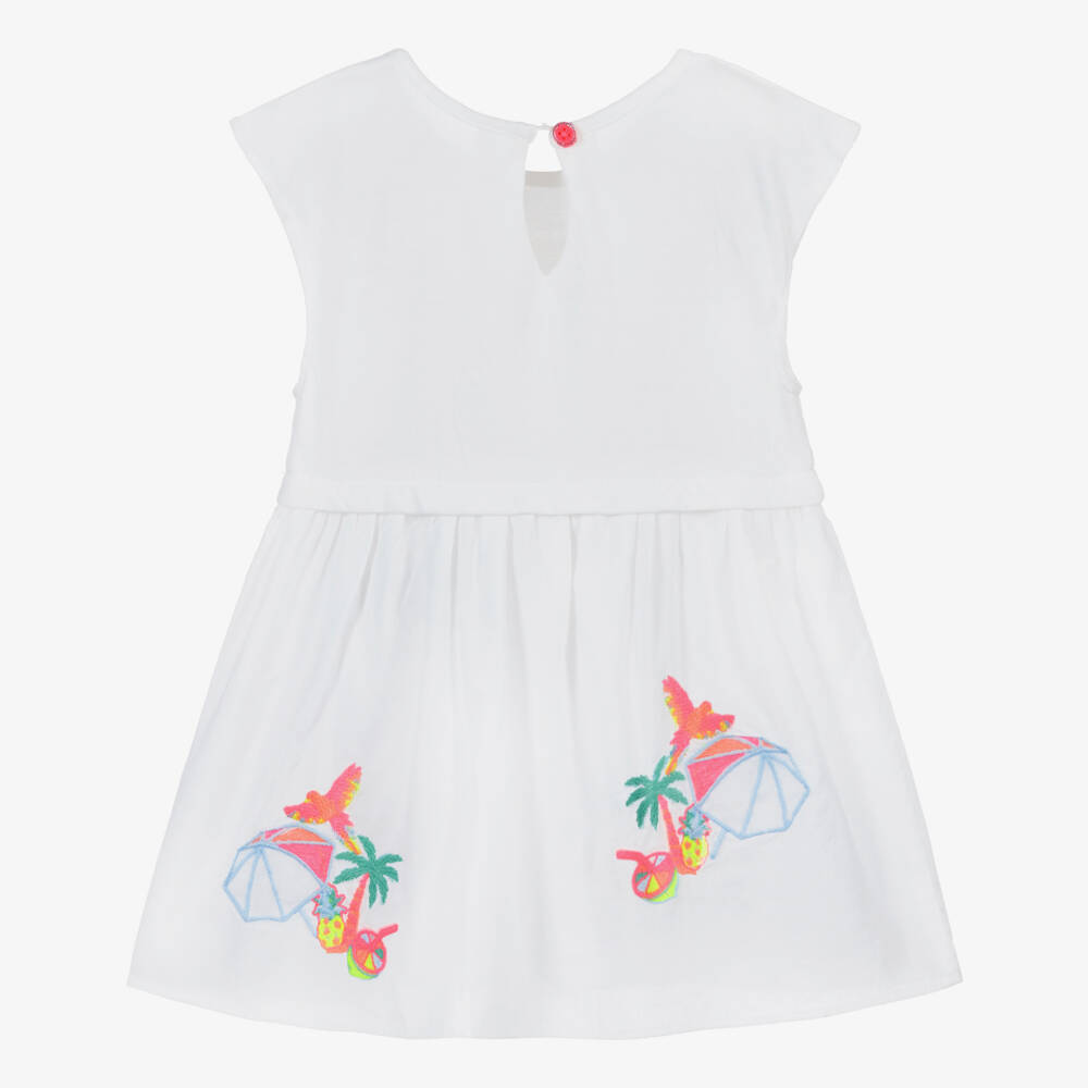 Billieblush-Baby Girls White Cotton Dress | Childrensalon Outlet