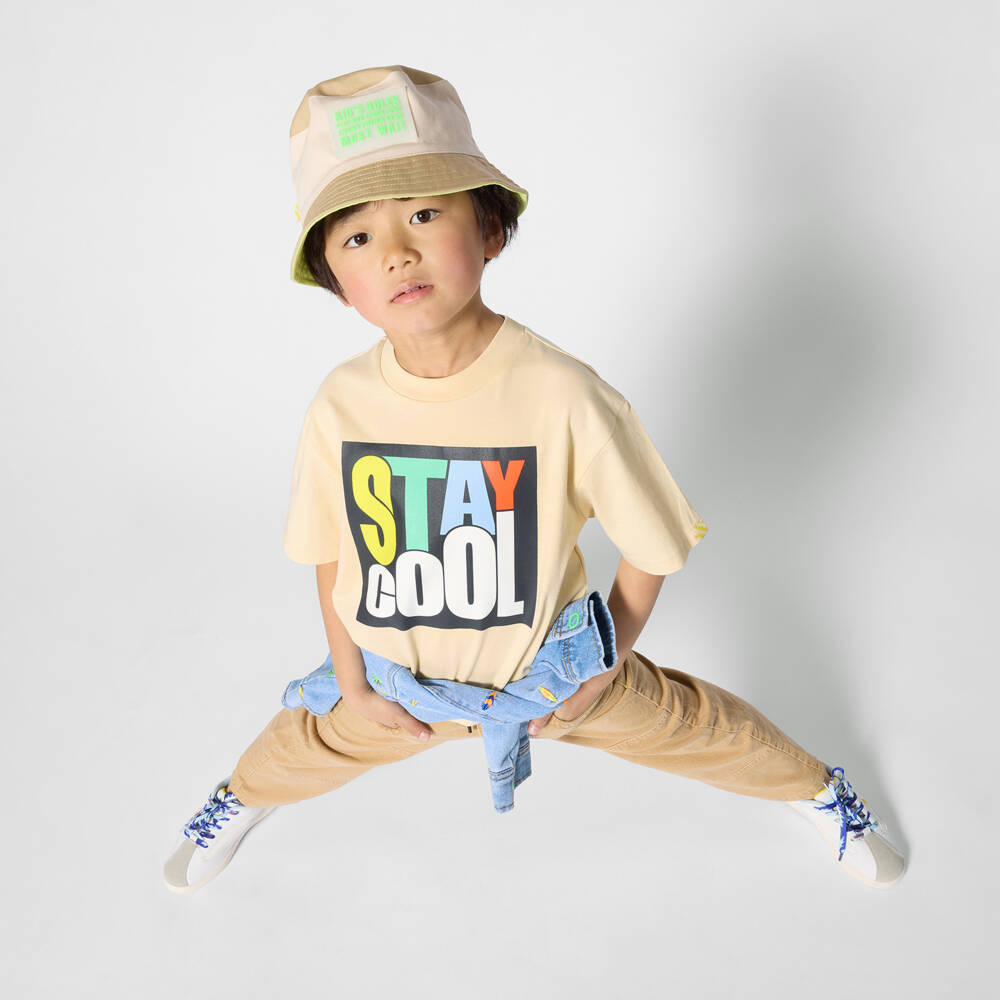 Billieblush-Beige Print T-shirt | Childrensalon Outlet