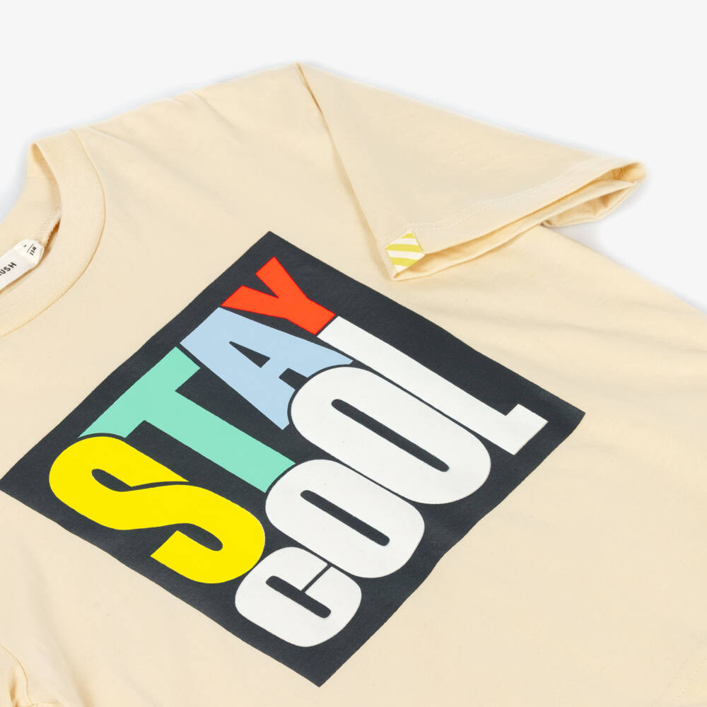 Billieblush-Beige Print T-shirt | Childrensalon Outlet