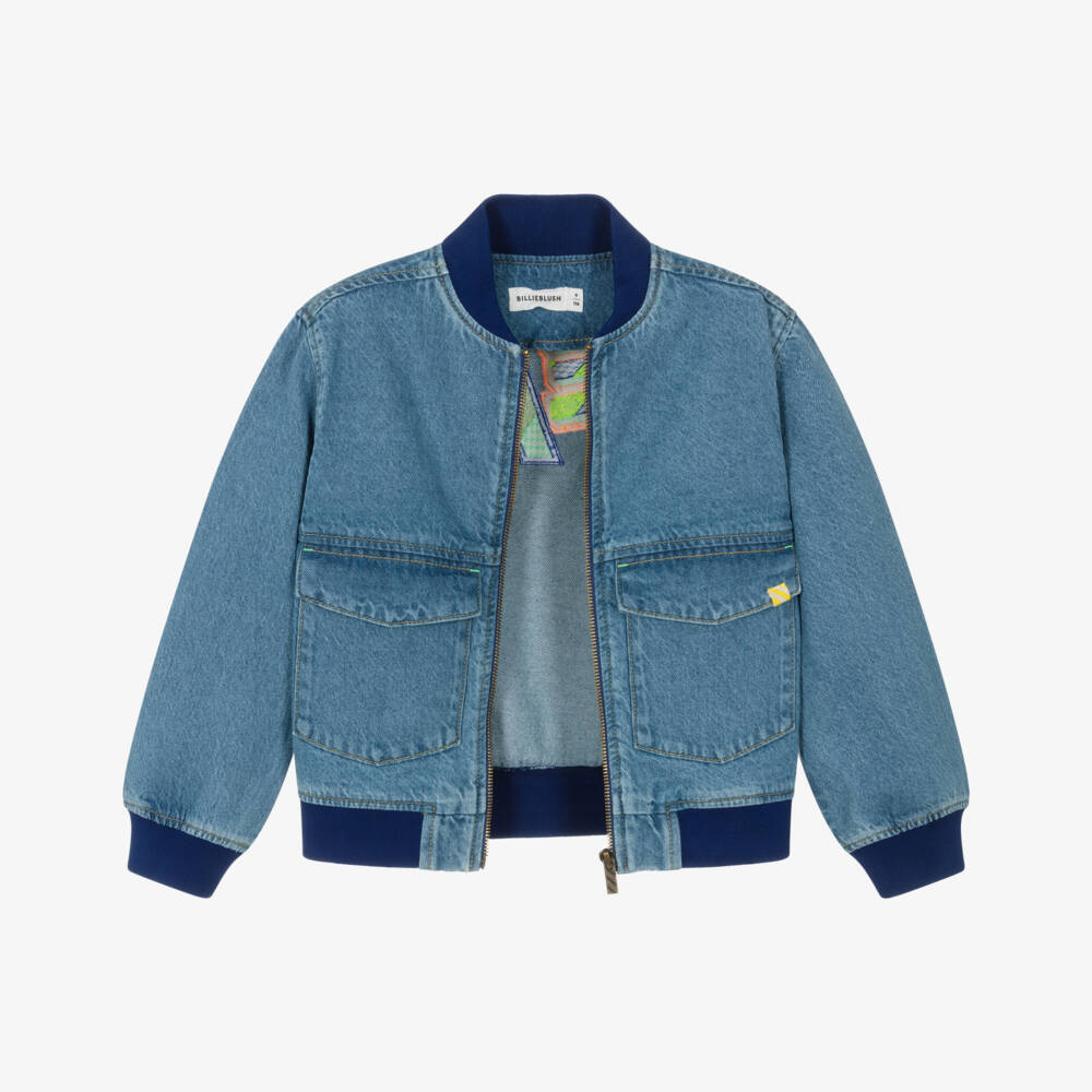 Billieblush-Blue Bomber Jacket | Childrensalon Outlet