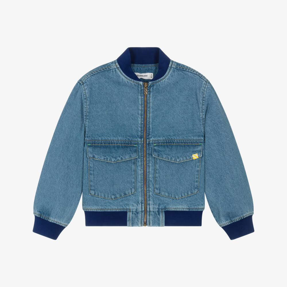 Billieblush-Blue Bomber Jacket | Childrensalon Outlet